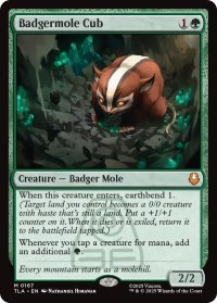 アナグマモグラの仔/Badgermole Cub (TLA/緑MR/英/通常/NM) ※詳細要確認