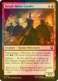 [FOIL] 荒サイ騎兵隊/Rough Rhino Cavalry 【英語版】 [TLA-赤C]