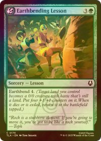 [FOIL] 土の技の修行/Earthbending Lesson 【英語版】 [TLA-緑C]