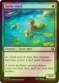 [FOIL] カメアヒル/Turtle-Duck 【英語版】 [TLA-緑C]