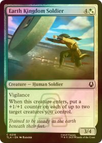 [FOIL] 土の王国の兵士/Earth Kingdom Soldier 【英語版】 [TLA-金C]