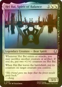 [FOIL] 均衡の精霊、ヘイバイ/Hei Bai, Spirit of Balance 【英語版】 [TLA-金U]