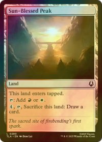 [FOIL] 太陽の祝福受けし山頂/Sun-Blessed Peak 【英語版】 [TLA-土地C]