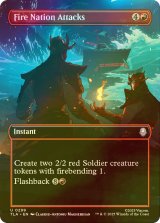 [FOIL] 火の国の攻撃/Fire Nation Attacks (全面アート版) 【英語版】 [TLA-赤U]