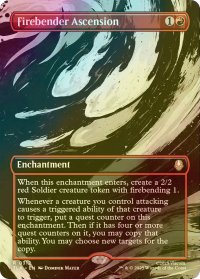[FOIL] 火のベンダーの位に至る/Firebender Ascension (全面アート版) 【英語版】 [TLA-赤R]