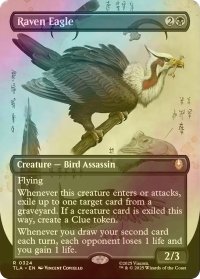 [FOIL] カラスワシ/Raven Eagle (全面アート版) 【英語版】 [TLA-黒R]