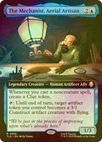 [FOIL] 航空職人、機械技師/The Mechanist, Aerial Artisan (拡張アート版) 【英語版】 [TLA-青R]
