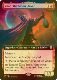 [FOIL] 月殺し、ジャオ/Zhao, the Moon Slayer (拡張アート版) 【英語版】 [TLA-赤R]