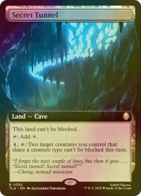 [FOIL] 秘密のトンネル/Secret Tunnel (拡張アート版) 【英語版】 [TLA-土地R]