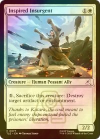 [FOIL] 発憤した反乱者/Inspired Insurgent 【英語版】 [TLE-白C]