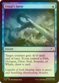 [FOIL] 大ウナギの水吐き/Unagi's Spray 【英語版】 [TLE-青C]