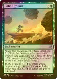 [FOIL] 堅固な大地/Solid Ground 【英語版】 [TLE-緑U]