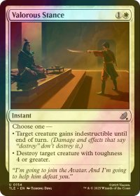 [FOIL] 勇敢な姿勢/Valorous Stance 【英語版】 [TLE-白U]