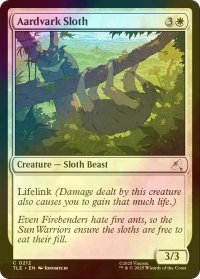 [FOIL] ツチブタナマケモノ/Aardvark Sloth 【英語版】 [TLE-白C]