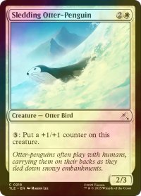 [FOIL] 滑るカワウソペンギン/Sledding Otter-Penguin 【英語版】 [TLE-白C]