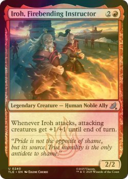 画像1: [FOIL] 火の技の師匠、アイロー/Iroh, Firebending Instructor 【英語版】 [TLE-赤U]