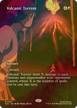 画像1: [FOIL] 火山の奔流/Volcanic Torrent (全面アート版) 【英語版】 [TLE-赤MR]