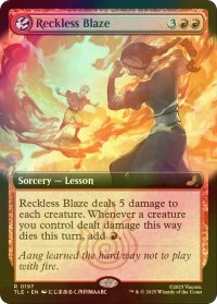 [FOIL] 見境のない猛火/Reckless Blaze (拡張アート版) 【英語版】 [TLE-赤R]