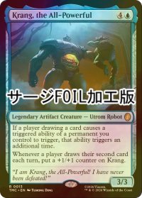 [FOIL] 無敵の存在、クランゲ/Krang, the All-Powerful (サージ仕様) 【英語版】 [TMC-青R]