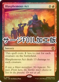 [FOIL] 冒涜の行動/Blasphemous Act (サージ仕様) 【英語版】 [TMC-赤R]