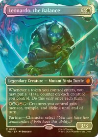 [FOIL] まとめ役、レオナルド/Leonardo, the Balance (全面アート版) 【英語版】 [TMC-白MR]