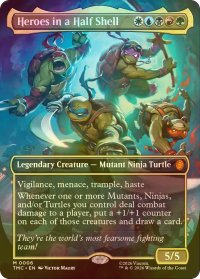 [FOIL] 甲羅を背負ったヒーロー/Heroes in a Half Shell (全面アート版) 【英語版】 [TMC-金MR]