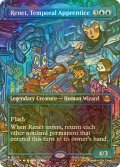 [FOIL] 時空術師見習い、レネト/Renet, Temporal Apprentice (全面アート版) 【英語版】 [TMT-青R]