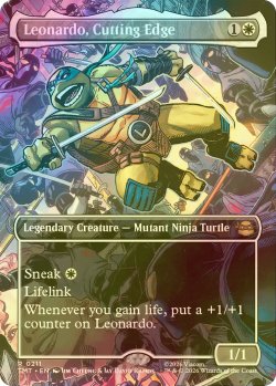 画像1: [FOIL] 鋭い切先、レオナルド/Leonardo, Cutting Edge (全面アート版) 【英語版】 [TMT-白R]