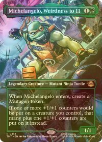 [FOIL] ぶっとび全開、ミケランジェロ/Michelangelo, Weirdness to 11 (全面アート版) 【英語版】 [TMT-緑R]