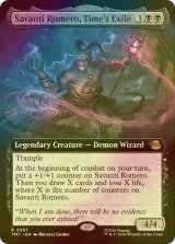 [FOIL] 時の牢獄を破りし者、サヴァンティ・ロメロ/Savanti Romero, Time's Exile (拡張アート版) 【英語版】 [TMT-黒R]
