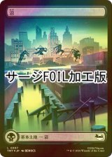 [FOIL] 沼/Swamp No.307 (全面アート版・サージ仕様) 【日本語版】 [TMT-土地C]
