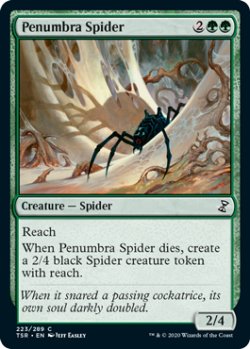 画像1: 暗影の蜘蛛/Penumbra Spider 【英語版】 [TSR-緑C]