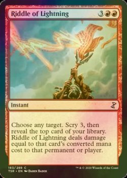 画像1: [FOIL] 稲妻の謎/Riddle of Lightning 【英語版】 [TSR-赤C]