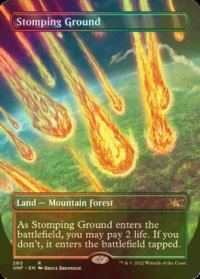 踏み鳴らされる地/Stomping Ground (UNF/土地R/英/全面アート版foil/EX) ※詳細要確認
