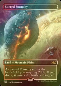 聖なる鋳造所/Sacred Foundry (UNF/土地R/英/全面アート版foil/LPLD) ※詳細要確認