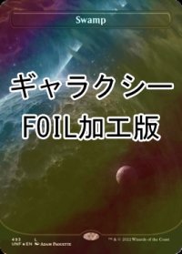 [FOIL] 沼/Swamp No.493 (ギャラクシー仕様) 【英語版】 [UNF-土地C]