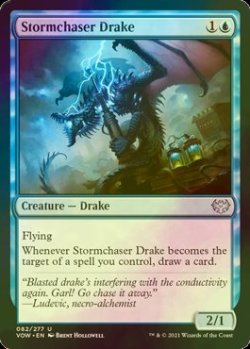 画像1: [FOIL] 嵐追いのドレイク/Stormchaser Drake 【英語版】 [VOW-青U]