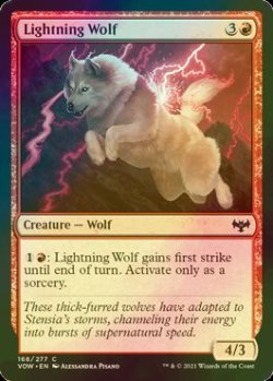 画像1: [FOIL] 稲妻狼/Lightning Wolf 【英語版】 [VOW-赤C]