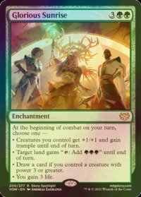 [FOIL] 壮麗な日の出/Glorious Sunrise 【英語版】 [VOW-緑R]