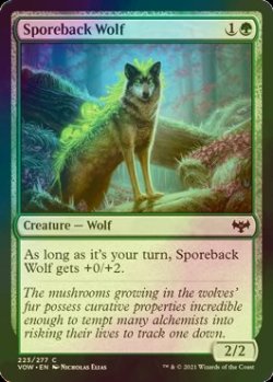 画像1: [FOIL] 胞子背の狼/Sporeback Wolf 【英語版】 [VOW-緑C]