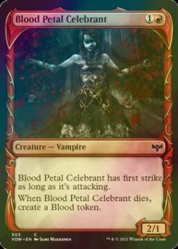 画像1: [FOIL] 血花の祝賀者/Blood Petal Celebrant (ショーケース版) 【英語版】 [VOW-赤C]