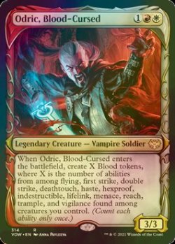 画像1: [FOIL] 血に呪われた者、オドリック/Odric, Blood-Cursed (ショーケース・海外産ブースター版) 【英語版】 [VOW-金R]