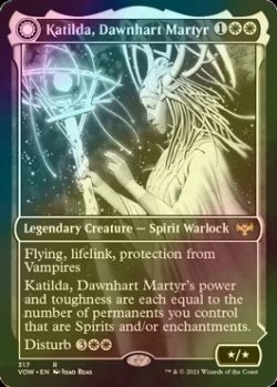 画像1: [FOIL] ドーンハルトの殉教者、カティルダ/Katilda, Dawnhart Martyr (ショーケース・海外産ブースター版) 【英語版】 [VOW-白R]
