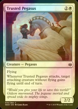 画像1: [FOIL] 信頼あるペガサス/Trusted Pegasus 【英語版】 [WAR-白C]