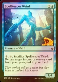 画像1: [FOIL] 呪文持ちの奇魔/Spellkeeper Weird 【英語版】 [WAR-青C]