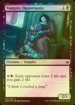 画像1: [FOIL] 日和見吸血鬼/Vampire Opportunist 【英語版】 [WAR-黒C]