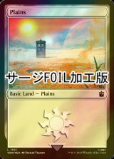 [FOIL] 平地/Plains No.1157 (サージ仕様) 【英語版】 [WHO-土地C]