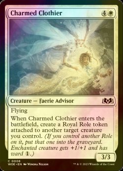 画像1: [FOIL] 魅せられた衣服商/Charmed Clothier 【英語版】 [WOE-白C]