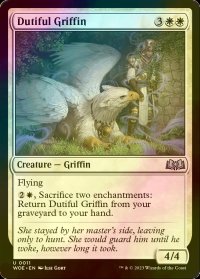[FOIL] 従順なグリフィン/Dutiful Griffin 【英語版】 [WOE-白U]