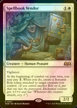 画像1: [FOIL] 呪文書売り/Spellbook Vendor 【英語版】 [WOE-白R]